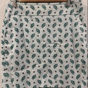Ann Taylor Blue Floral Pencil Skirt Petite 4 Lined Work Office Spring Skirt